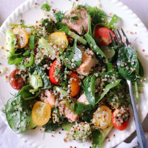 Salmon quinoa salad