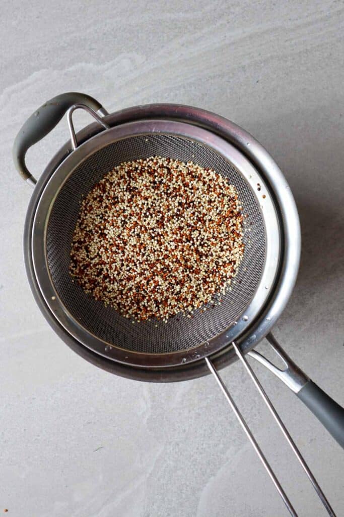 rinsed quinoa