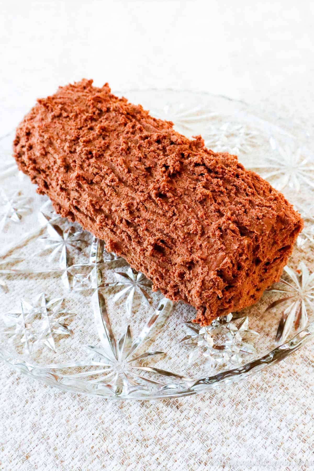 Chocolate Chestnut Yule Log (No-Bake Bûche de Noël) - TheLavenderApron